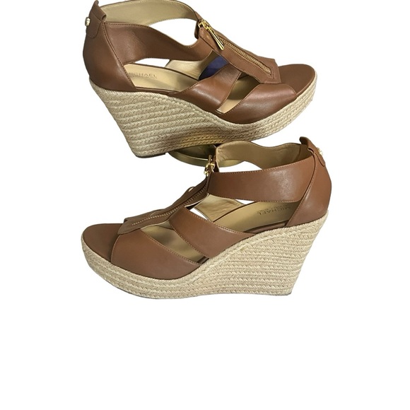 Michael Kors Damita Leather platform wedges sz 9.5 NWOT - Picture 8 of 14